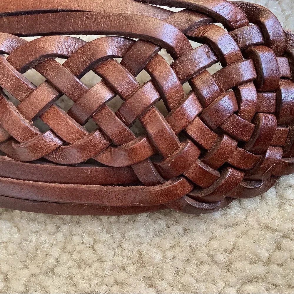 Another Line Inc braided genuine leather belt L